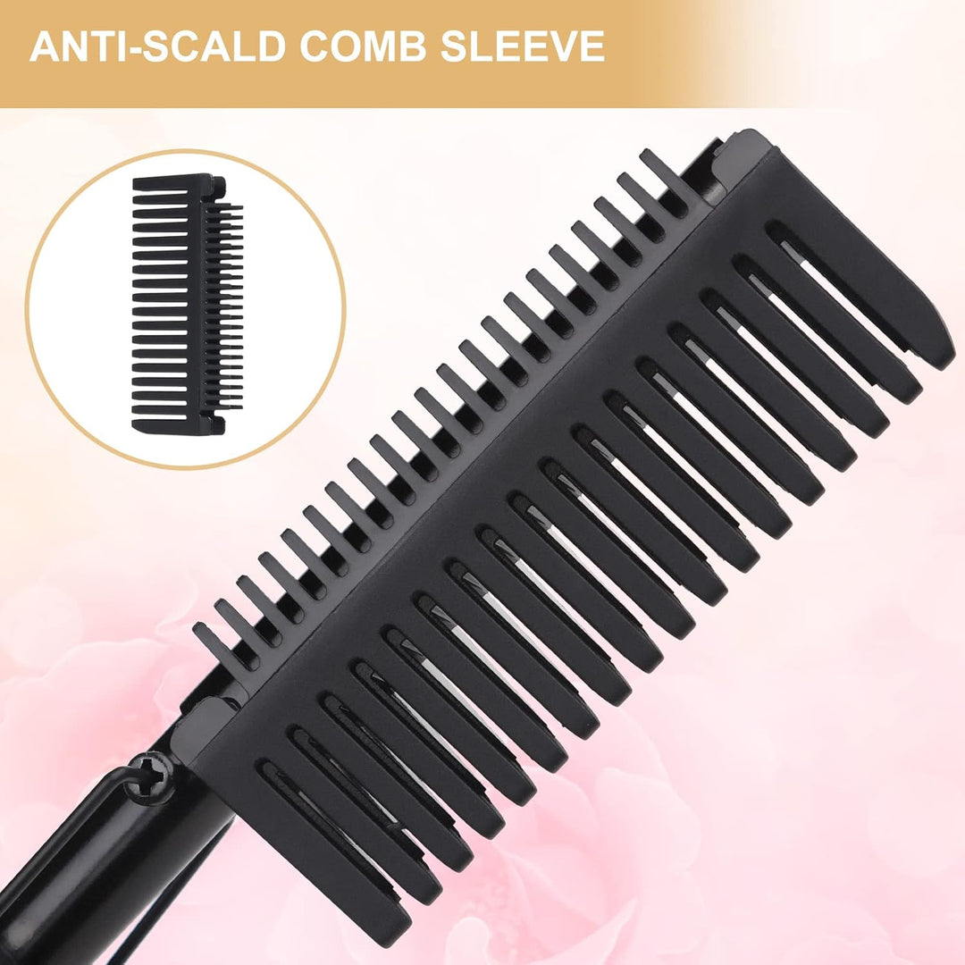 Hot Comb - Cepillo de cerámica portátil para alisar y rizar antique...