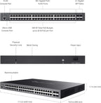 TP-Link TL-SG3452P | Switch PoE gestionado Gigabit L2+ de 48 puertos | 48