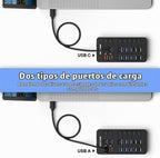 sentank, hub USB 3.0 de 14 puertos, alimentado