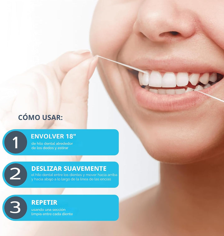DrTung's Smart Floss - Hilo dental natural, sabor cardamomo, pa...