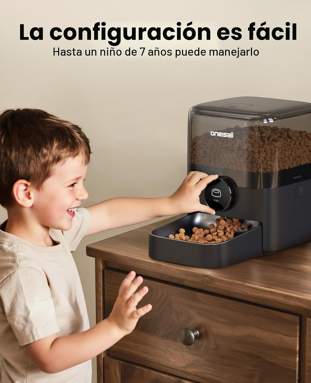 oneisall Comedero automático para gatos grandes y aperitivos, 12 tazas/3