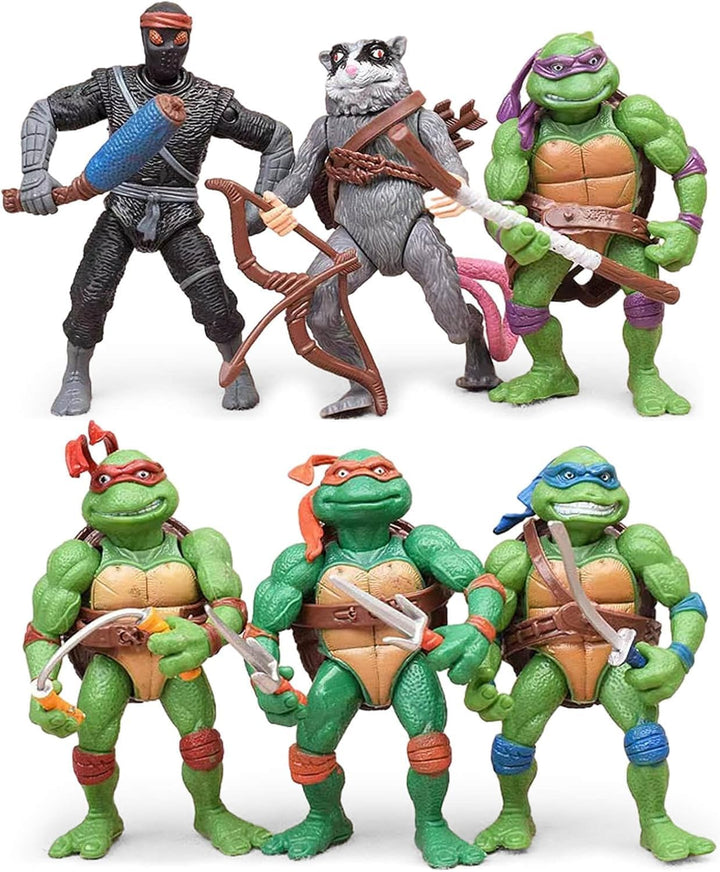 OBXAVV Figuras de acción de tortugas de 4.7 pulgadas, paquete de 6...