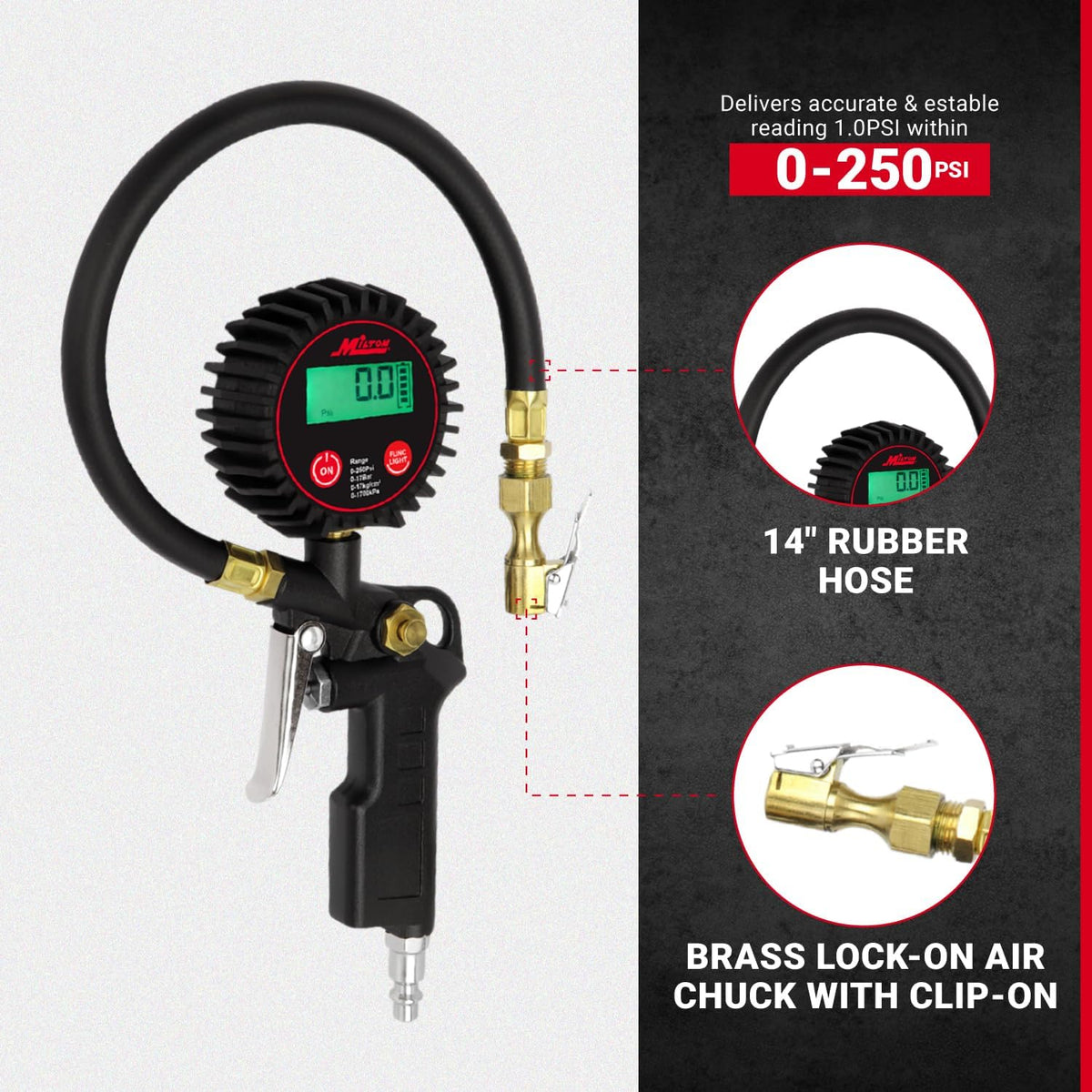 Milton 507KIT Inflador Digital de Neumáticos Accesorios para Automó...