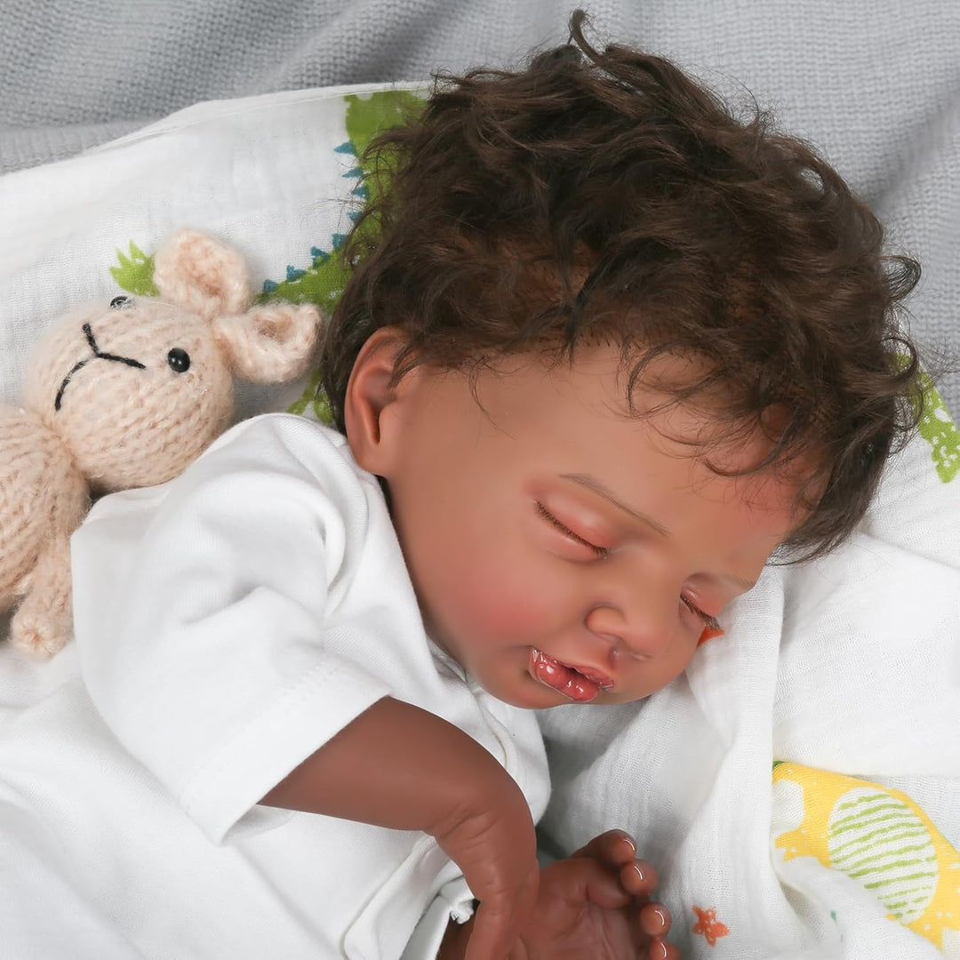 CHAREX Muñecas de bebé Reborn realistas negras - Muñeca de bebé rea...