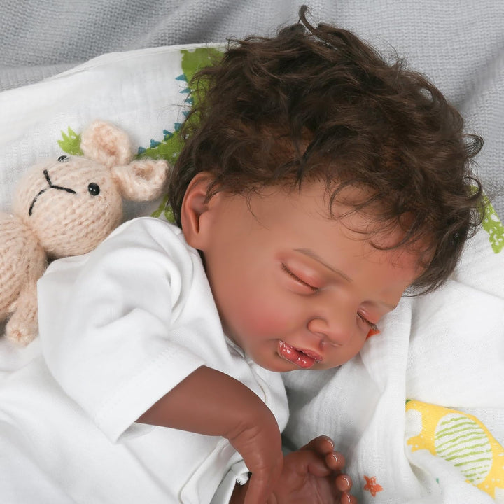 CHAREX Muñecas de bebé Reborn realistas negras - Muñeca de bebé rea...