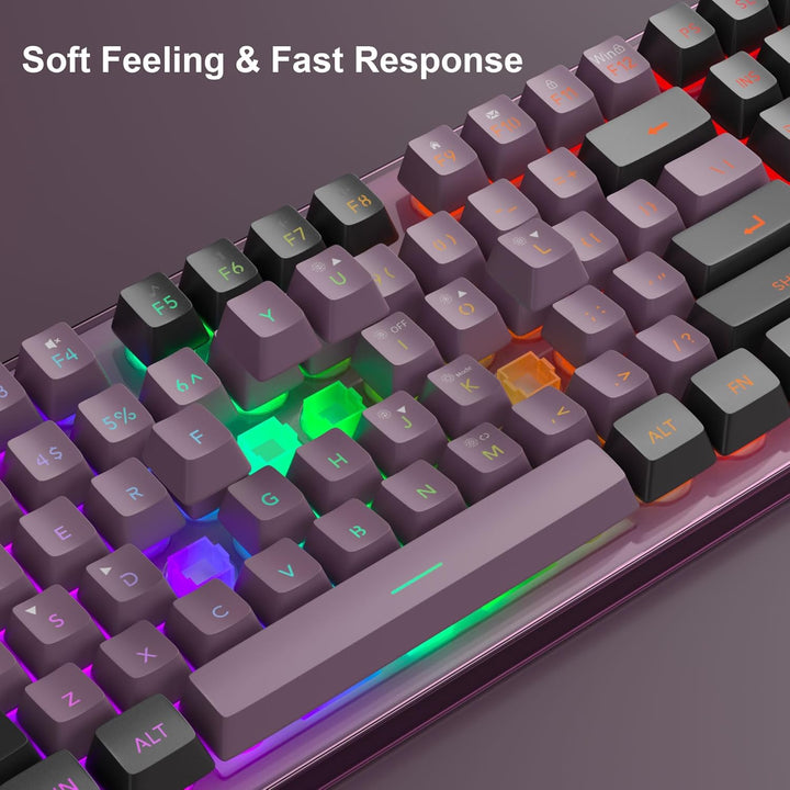 Combo de teclado y mouse para juegos, teclado K1 con retroiluminaci...