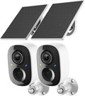 Fazoxo Cámara de seguridad 2K inalámbrica al aire libre, cámaras WiFi para