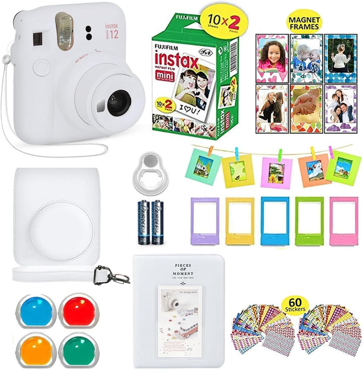 Fujifilm Instax Mini 12 - Cámara instantánea color blanco arcilla +...