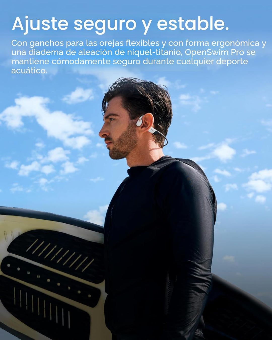 SHOKZ OpenSwim Pro - Auriculares deportivos de conducción ósea Blue...
