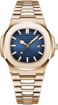 BESTKANG Reloj de movimiento de cuarzo para hombre, reloj luminoso impermeable para hombre, relojes de negocios de correa de acero inoxidable