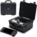Luck&Link Funda de transporte para cubierta de vapor OLED/LCD, funda de almacenamiento de cubierta de vapor resistente al agua, controladores, estación de acoplamiento pequeña y otros accesorios de almacenamiento de cargador de CA, gran capacidad