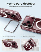 ESR Funda híbrida clásica para iPhone 18 Pro/17 Pro con soporte flexible