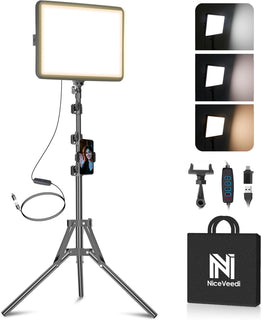 NiceVeedi Kit de iluminación para fotografía, 2800-6500K Kit de luz...