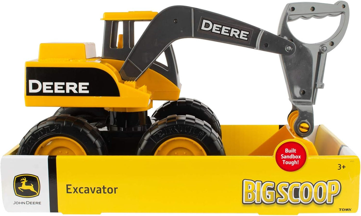 TOMY John Deere Sandbox Big Scoop Excavadora de juguete con cama de...