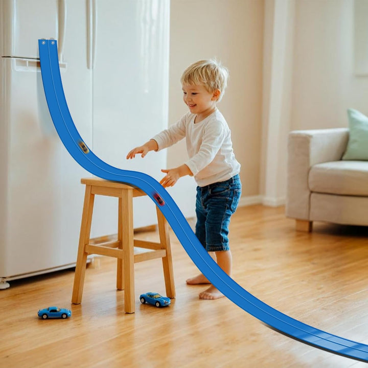 Flex Track - Juego de iniciación de 15 pies, pista de rampa flexibl...