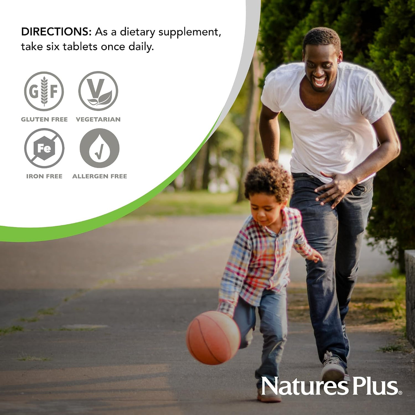 NaturesPlus Source of Life - Sin hierro - 180 mini-tabletas - Suple...