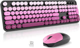 Meidosa Combo de teclado y mouse inalámbricos, 2.4 GHz degradado co...