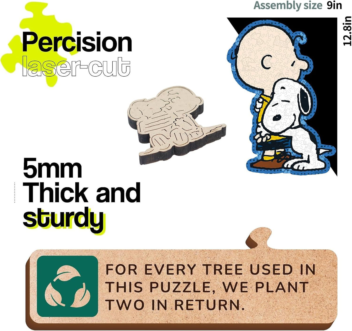Rompecabezas de cacahuetes para adultos, regalos de Snoopy para mujeres y niños, 200 piezas
