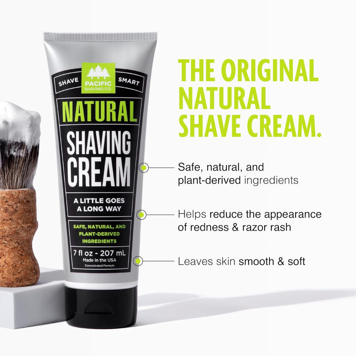 Pacific Shaving Company Crema de afeitar natural, manteca de karité...