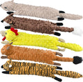 Paquete de 5 juguetes chirriantes para perros, juguetes de peluche de burbujas para dentición para cachorros, juguetes para perros, animales arrugados sin relleno, juguetes para perros