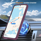 SKYLMW Funda compatible con Samsung Galaxy S24 Plus y Samsung Galaxy S25 Plus con soporte de anillo magnético, fundas translúcidas para teléfono S24+ y S25+ de 6.7 pulgadas [compatible con Mag-Safe