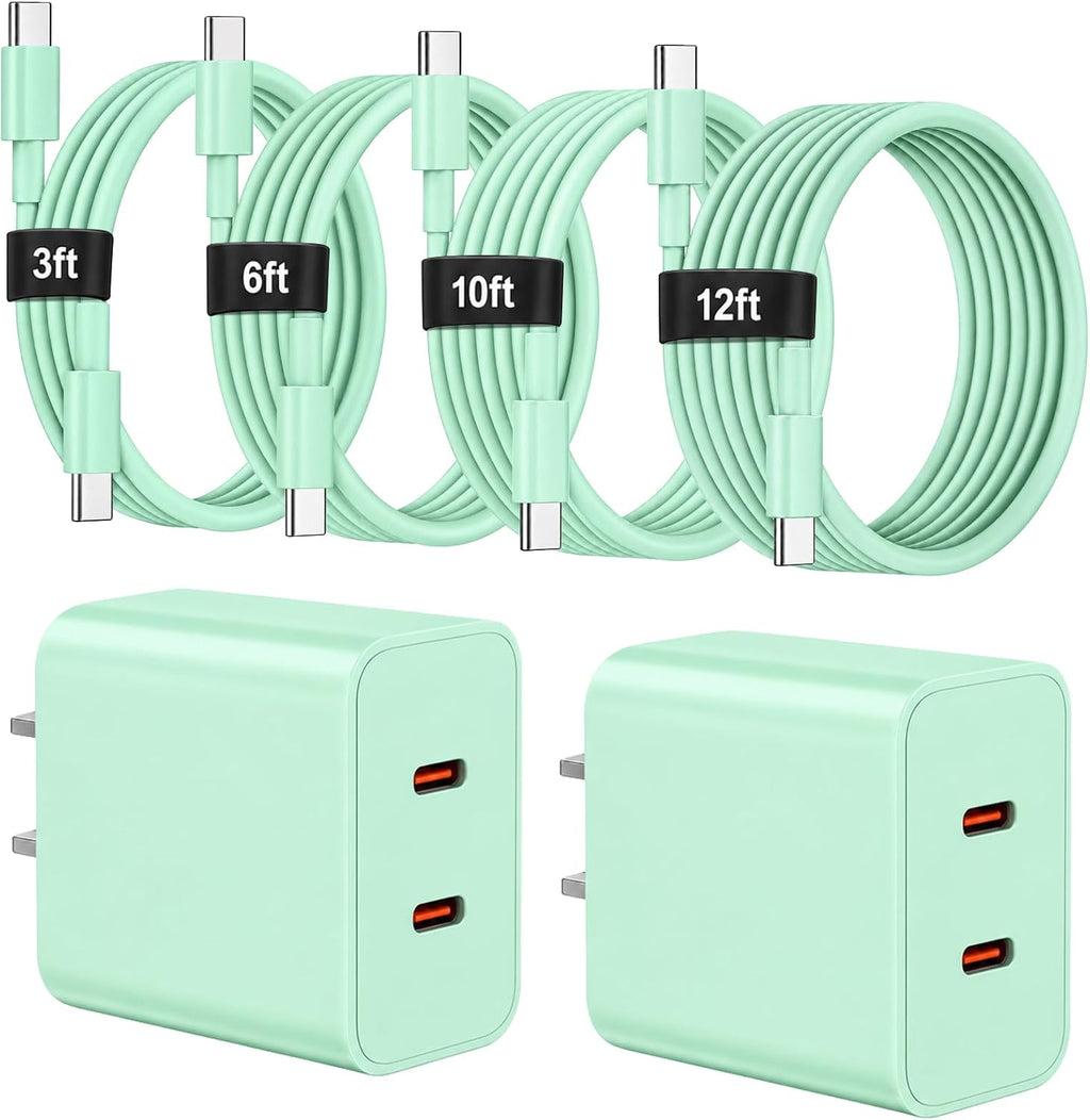 Cargador tipo C súper rápido para Samsung, cargador USB C de doble puerto