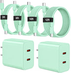 Cargador tipo C súper rápido para Samsung, cargador USB C de doble puerto