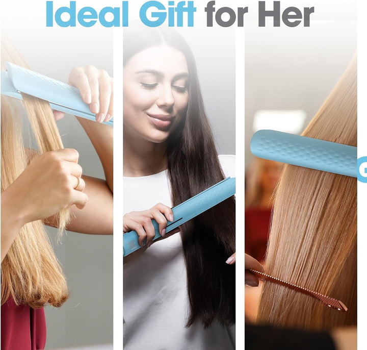 Quico Plancha para el cabello, alisadora de cabello de viaje global...