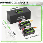 OVONIC 3s - Batería Lipo 35C (estallido 70C) 2200mAh 11.1V Lipo bat...