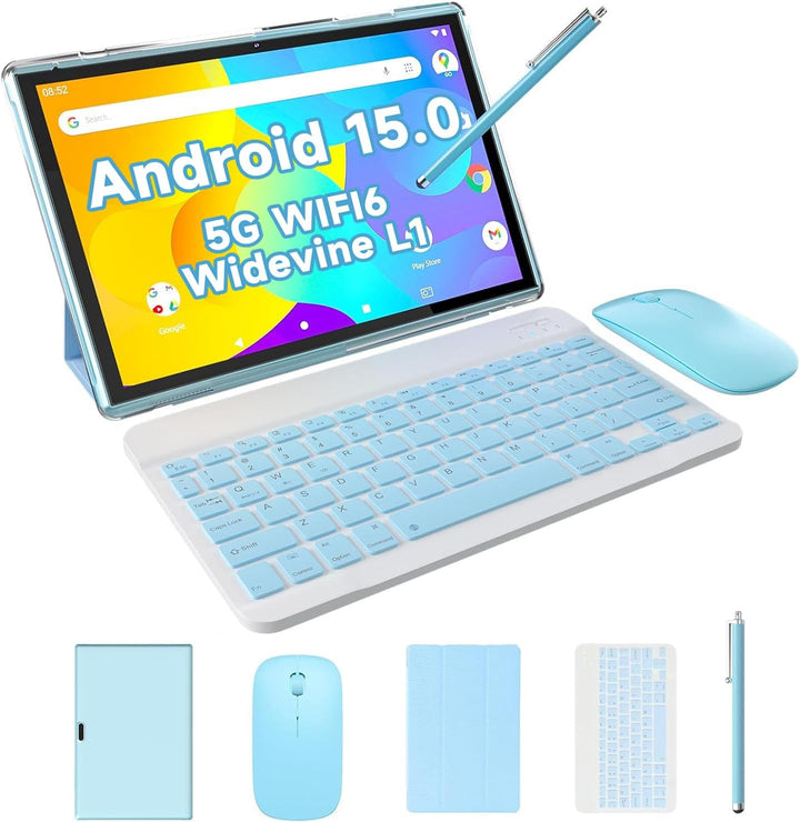 ATOZEE Tablet de 10 Pulgadas 2 en 1 Android 14 con Teclado Tabletas...