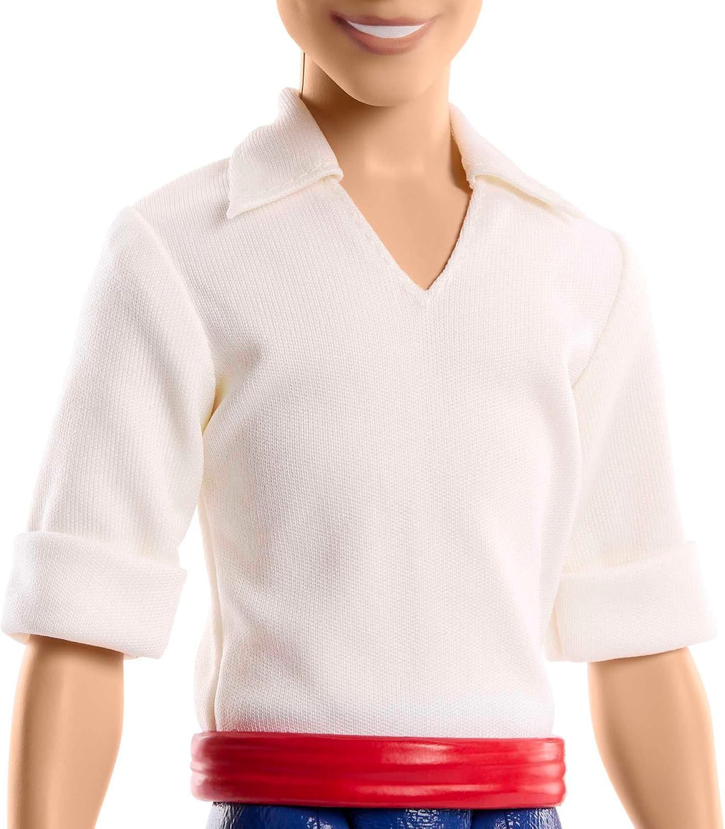 Mattel Disney Princess Toys, Muñeca de moda posable del Príncipe Eric con traje exclusivo, inspirada en la película La Sirenita