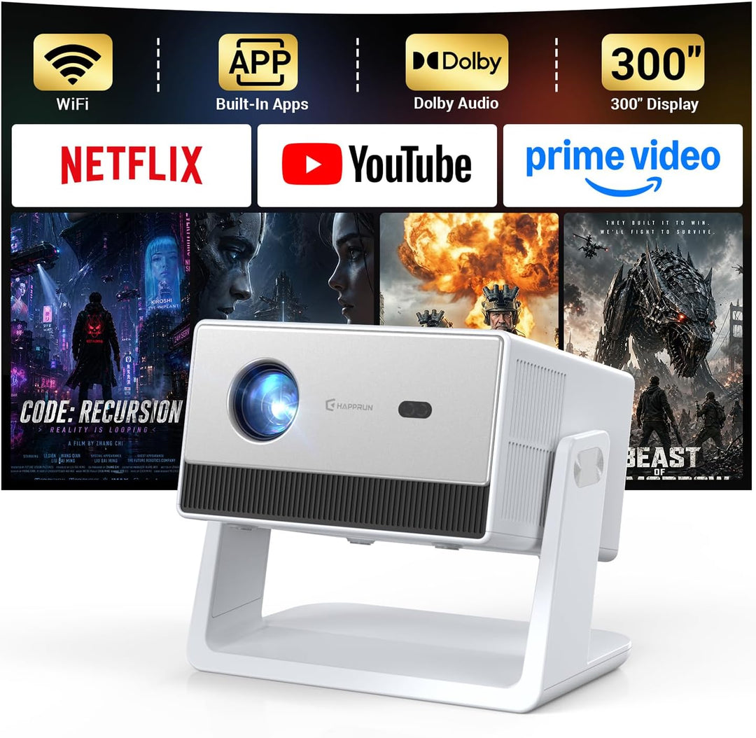 Proyector inteligente ANSI 1500, proyector portátil con WiFi y Blue...