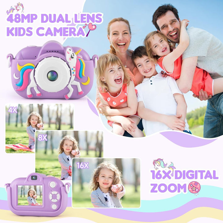 Cámara para niños para niñas de 3 a 5 años, cámara digital para niñ...