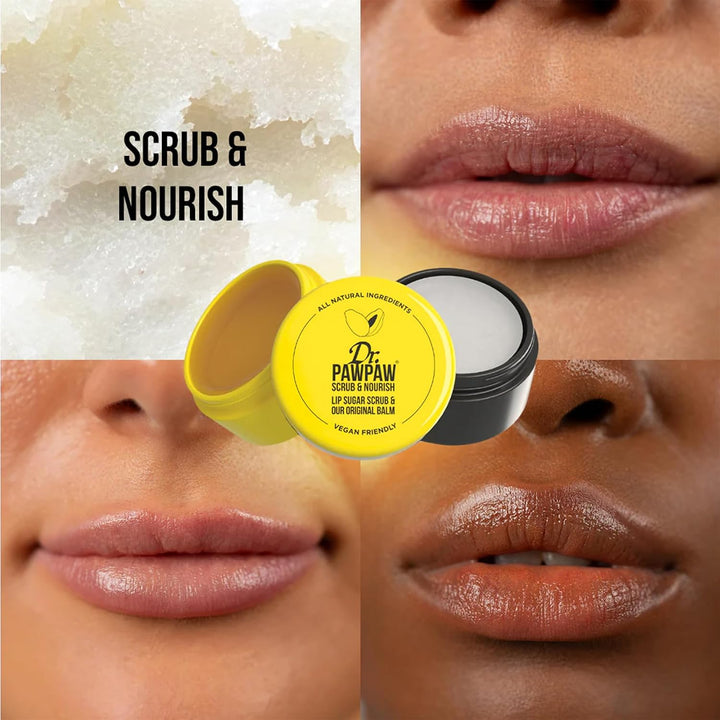Dr. PawPaw - Exfoliante Labial y Bálsamo Labial Dúo - Bálsamo Labia...