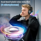 Auriculares USB C con cable sobre la oreja con micrófono HD, auricu...