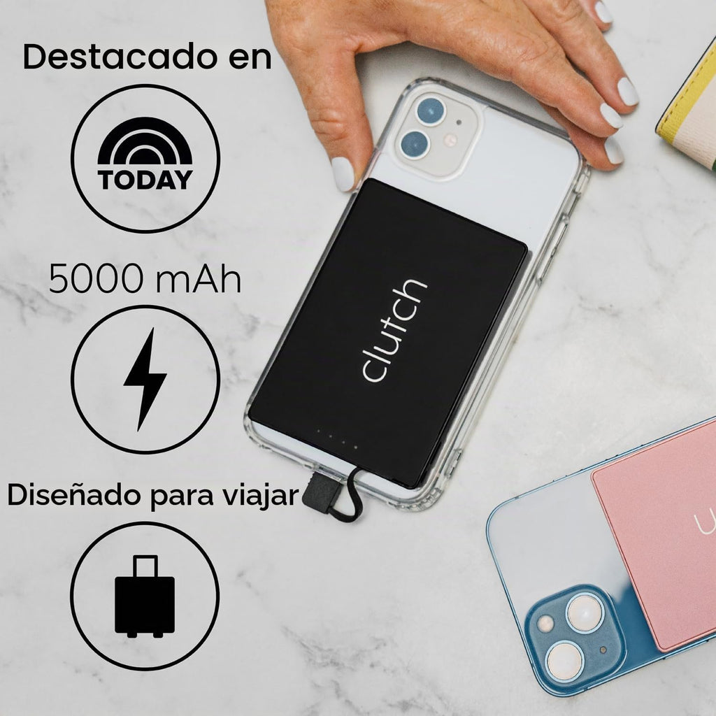 Clutch - Cargador portátil Pro USB-C - Compatible con dispositivos iPhone 15, 16 y Android