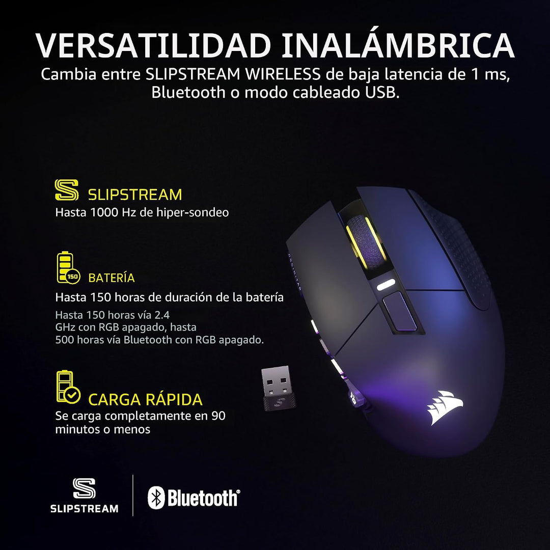 Corsair Scimitar Elite Wireless SE MMO - Ratón para juegos de PC -...