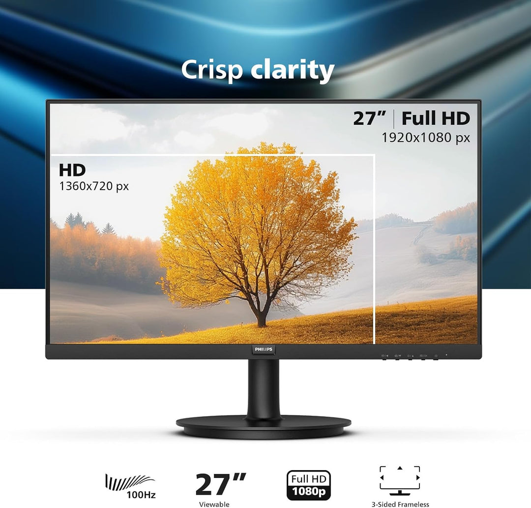 Philips Monitor de computadora FHD 100Hz VA VESA Eye Care de 27 pul...
