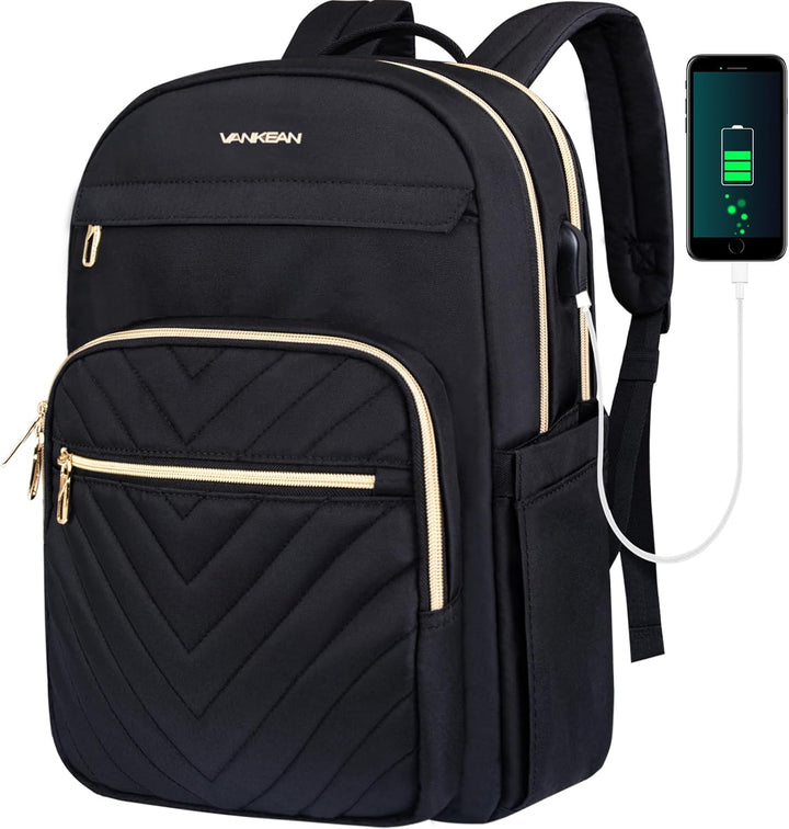 VANKEAN Mochila para laptop de 15.6 pulgadas para mujeres y hombres...