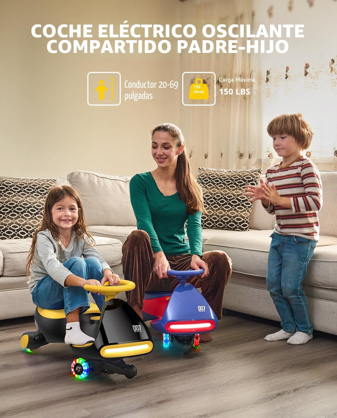 FanttikRide N7 Pro - Coche eléctrico Wiggle con pedal, batería reca...
