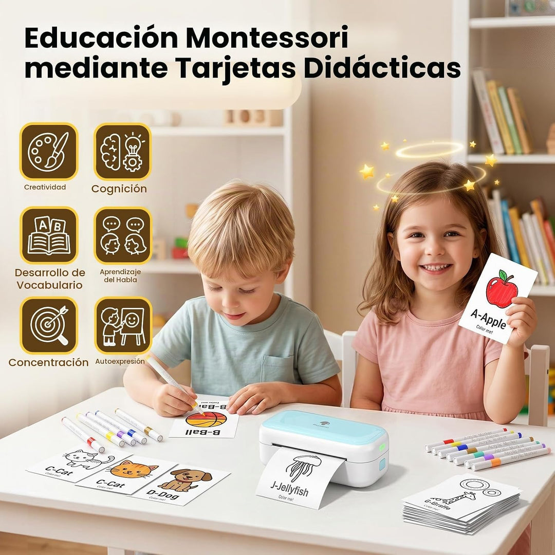 Phomemo M03C - Mini impresora de tarjetas flash, mini impresora de...