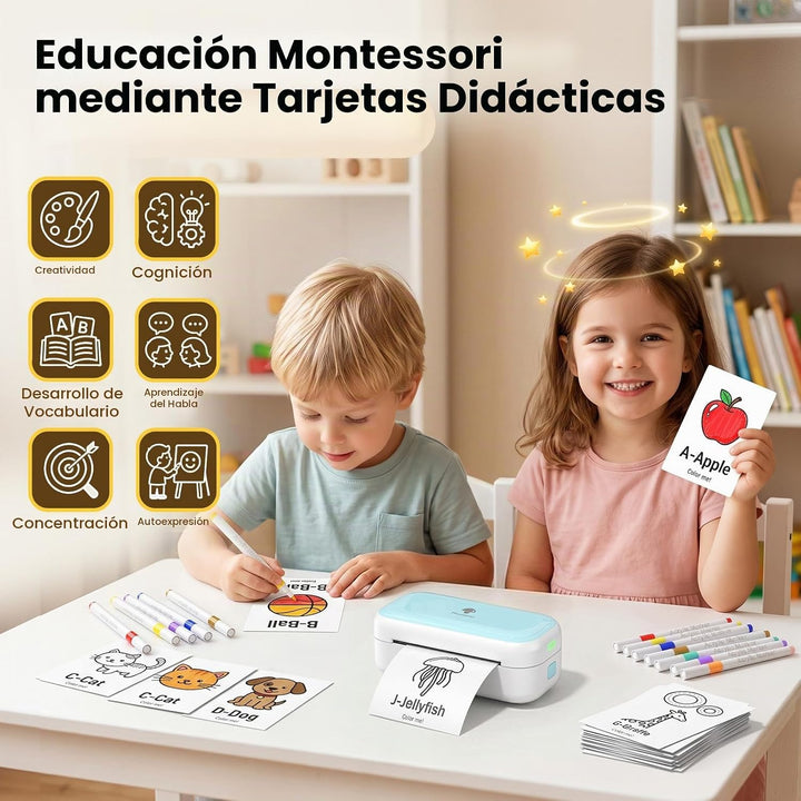 Phomemo M03C - Mini impresora de tarjetas flash, mini impresora de...