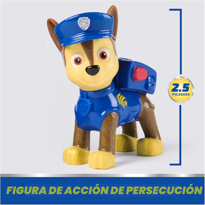 PAW Patrol, Patrulla de Chase, Vehículo de juguete con figura de ac...