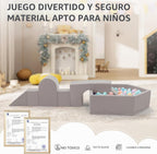 Juguetes de escalada para niños pequeños con hoyo de pelotas, 7 piezas de bloques de escalada de espuma para bebés con piscina de bolas, juego suave de actividades de escalada para niños