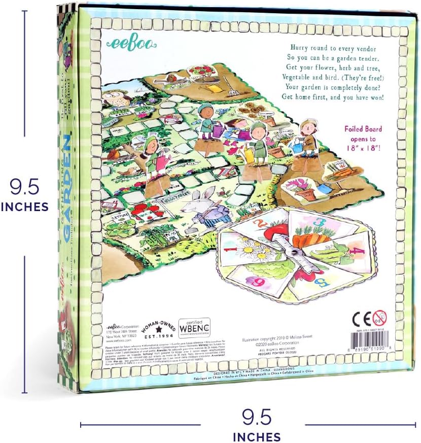 eeBoo - Juego de mesa Gathering a Garden, conteo de plantas, edades de 5