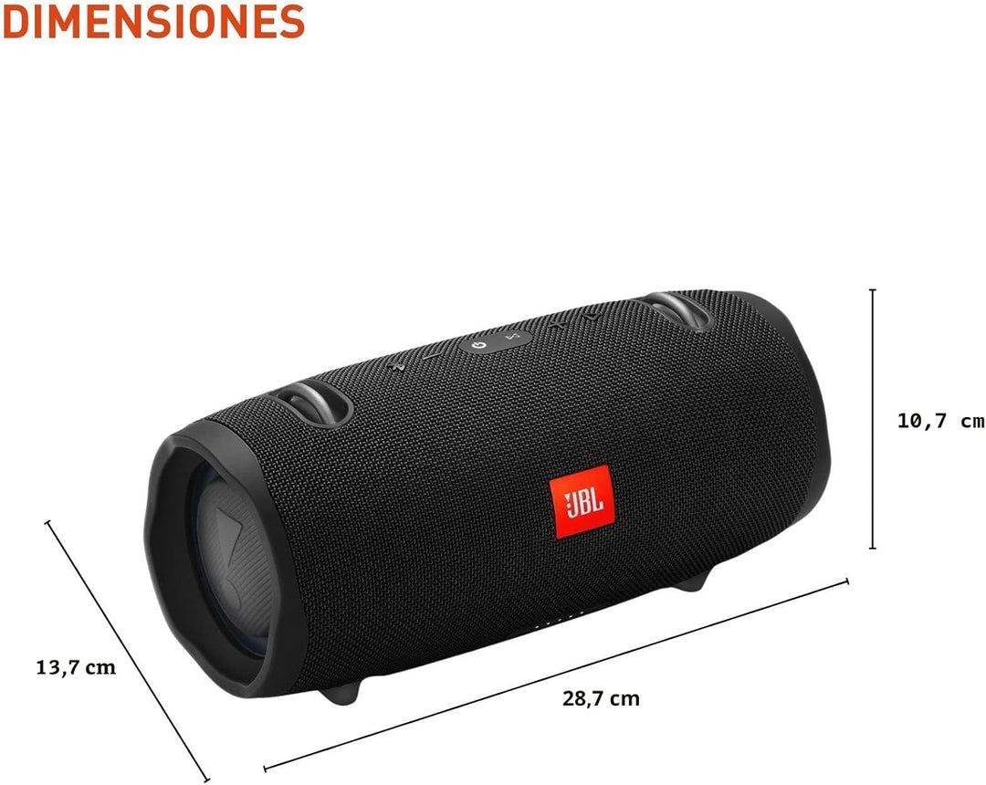 JBL Xtreme 2, altavoz Bluetooth portátil impermeable, negro