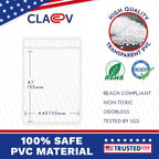 Claev Portatarjetas verticales flexibles y resistentes a desgarros de 4 x 6 pulgadas para pasaporte y tarjetas (4 x 6 extra grandes (XXL), paquete de 100), transparente sin cremallera, portatarjetas