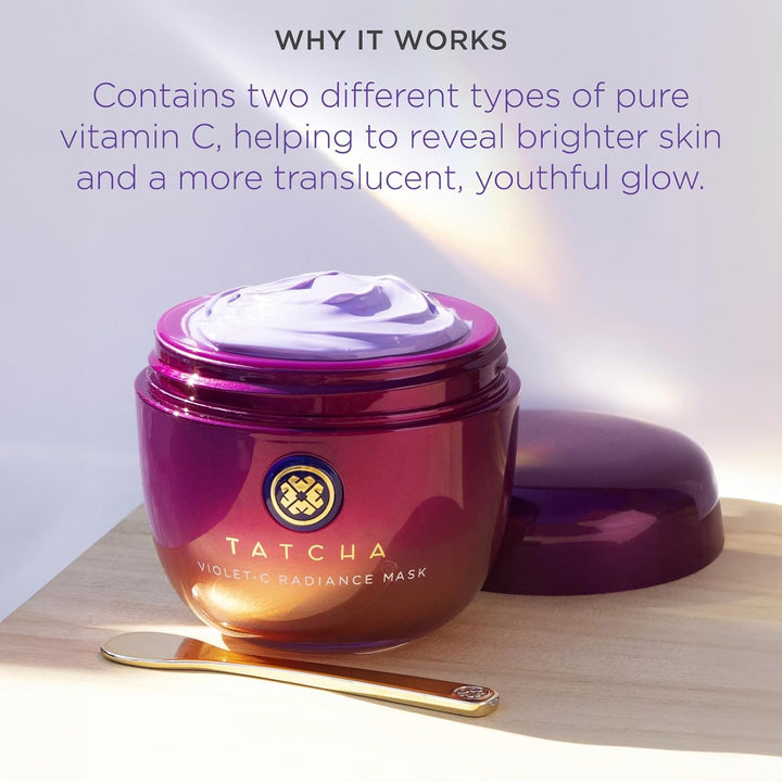 TATCHA The Violet-C Radiance Mask: Máscara reafirmante cremosa con...