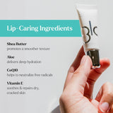 GLO Science Cuidado del bálsamo labial con manteca de karité, brill...