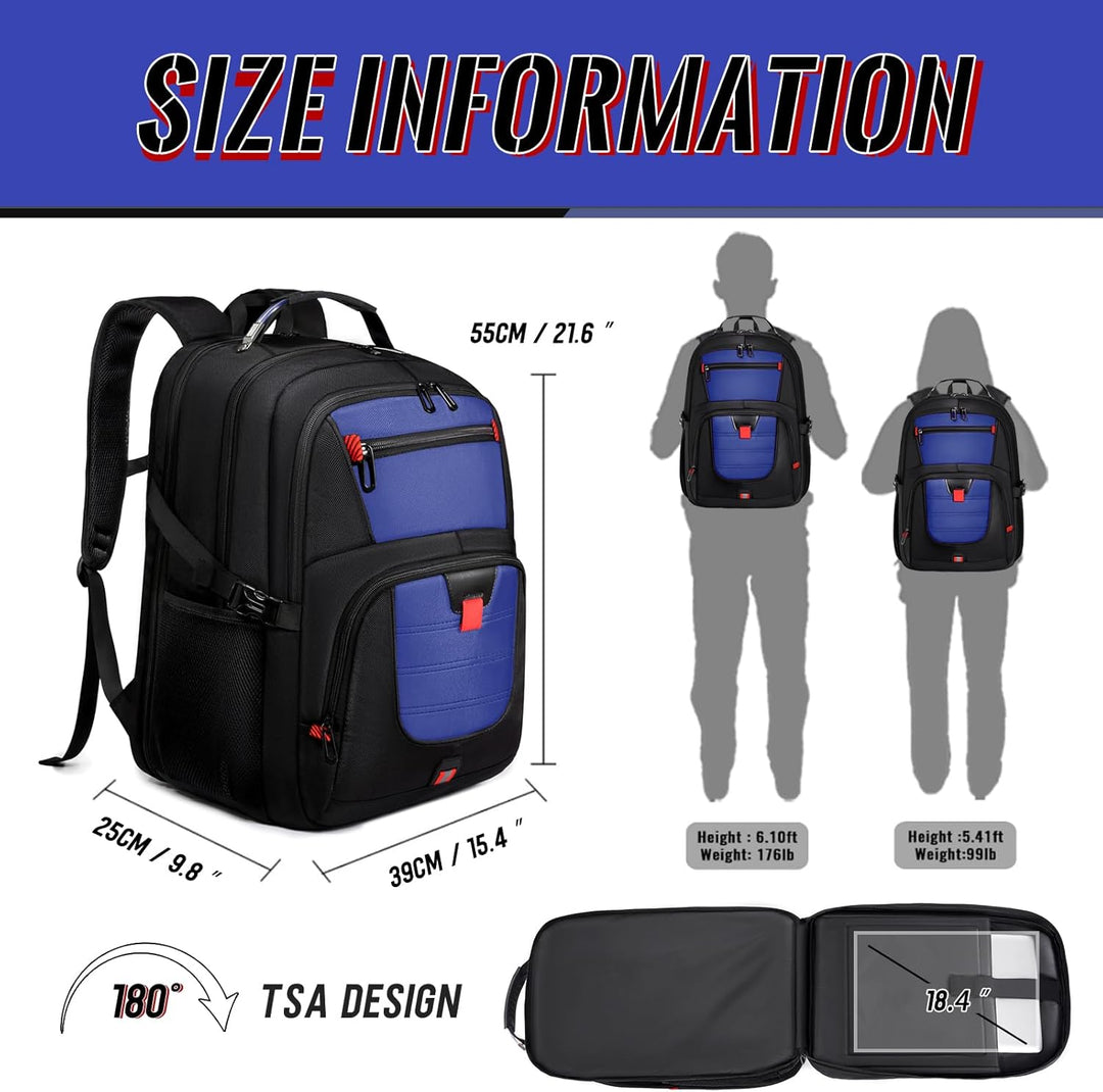 JARWAM Mochila extra grande para laptop con garantía de por vida, b...